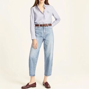 New Women’s J CREW High-rise Peggy tapered jean Blue delancey sZ 32 80s vintage